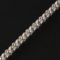 Double Sphere Link Bracelet – 3.55mm Italian 925 Sterling Silver (19 cm)