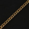 Gold Curb Chain Necklace – 3mm Flat Cuban Link Chain (48cm)