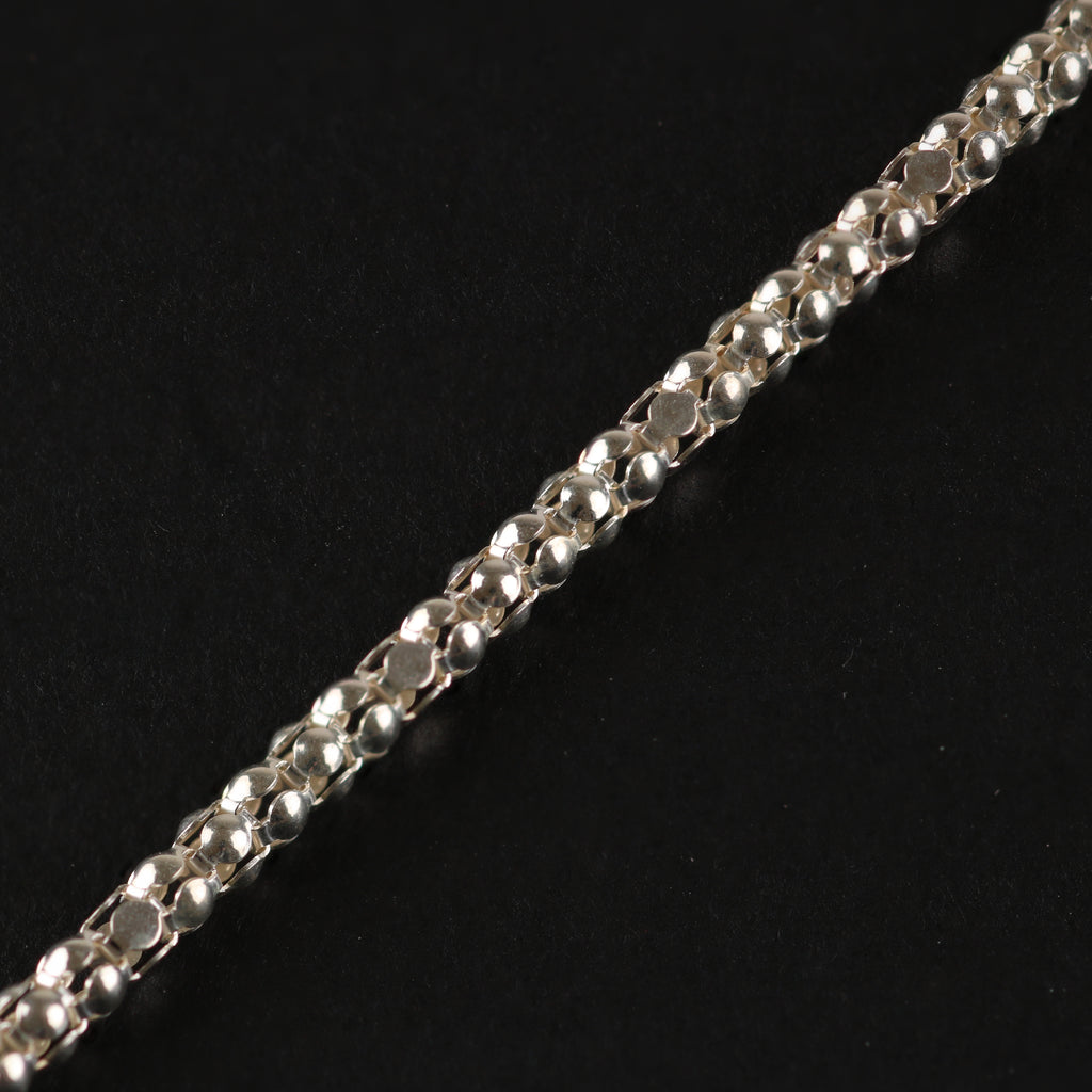 Structured Bead Chain – 2.25mm Italian 925 Sterling Silver (42cm)