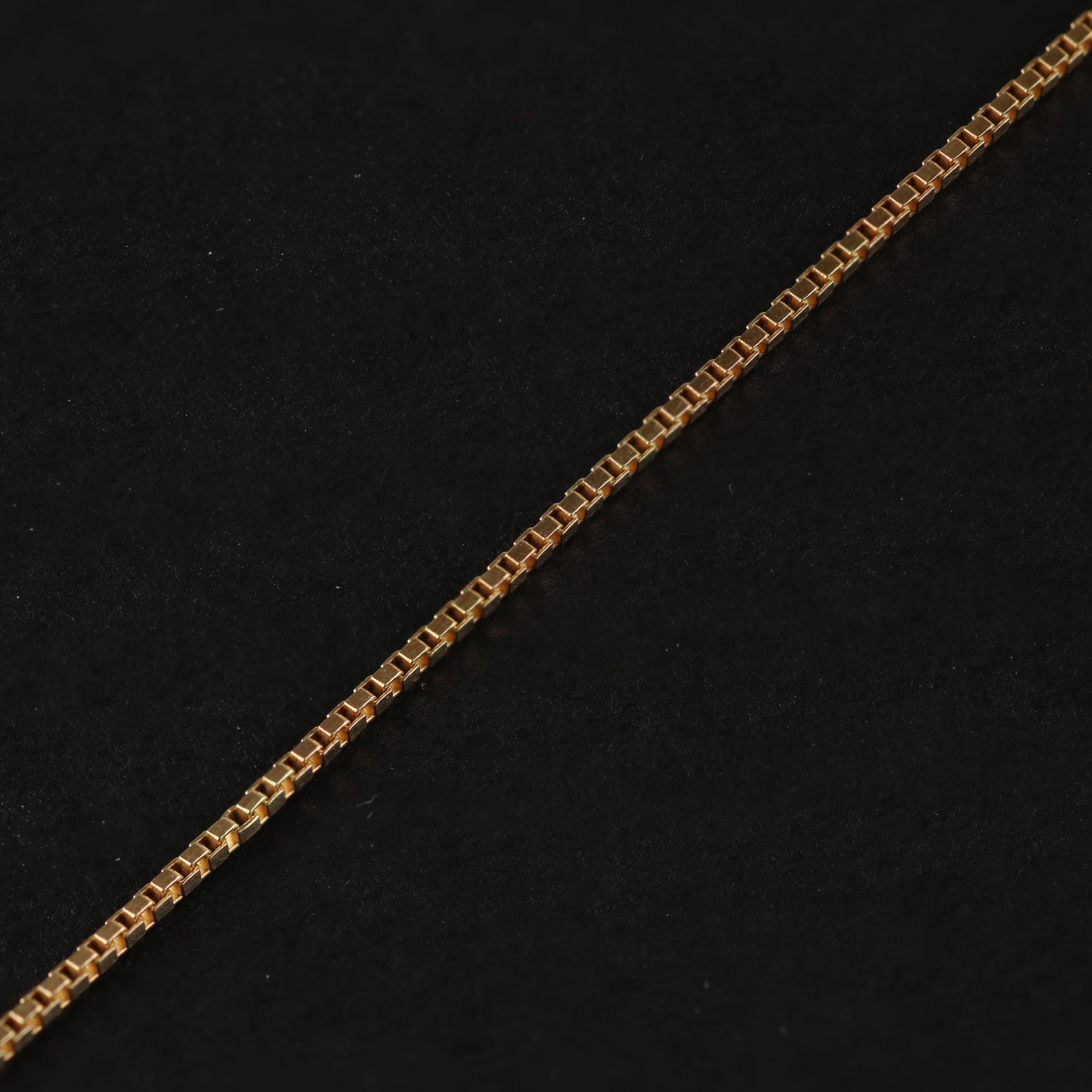 Structured Box Chain – 0.80mm Gold-Plated Sterling Silver (45cm)