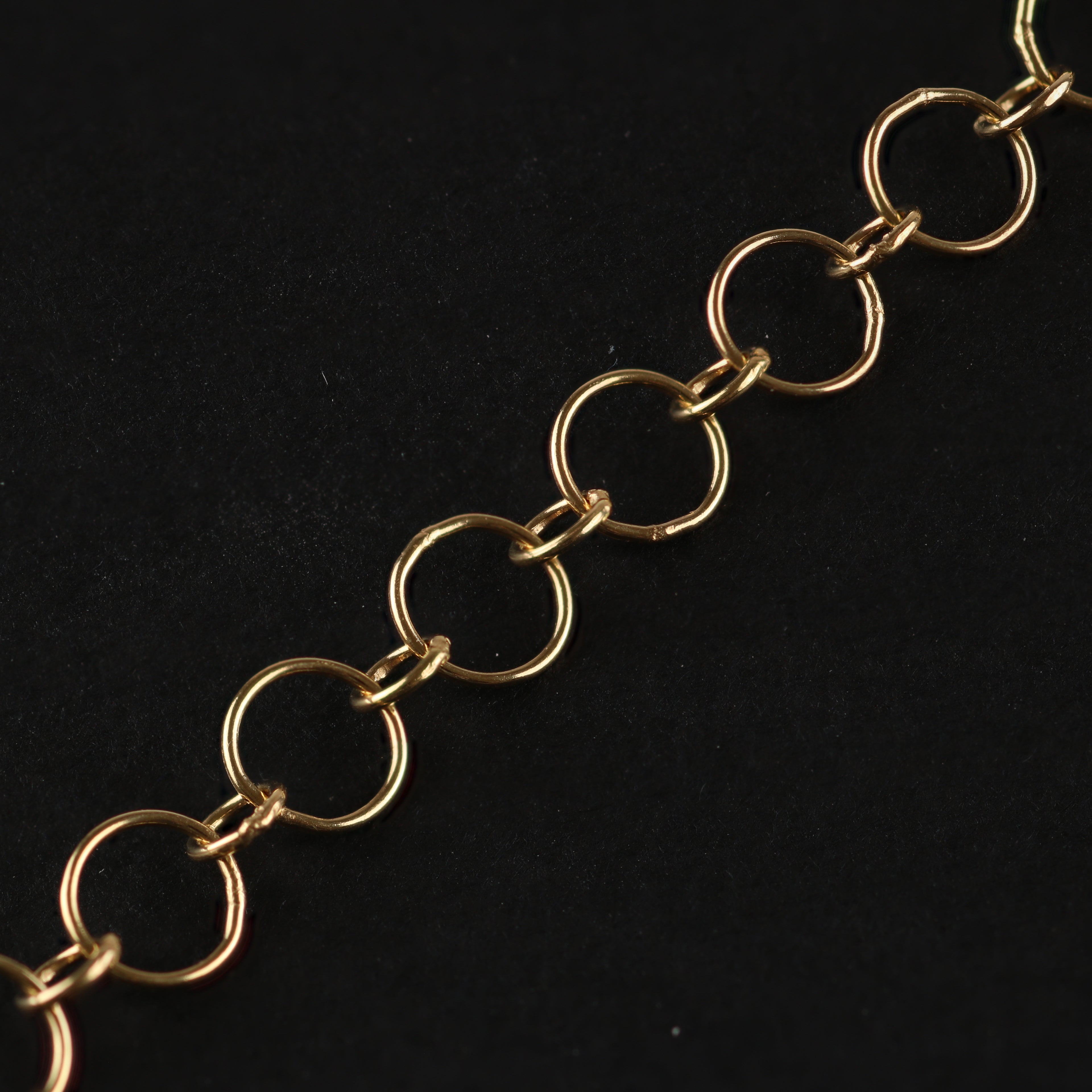 Large Round Link Chain – 4.8mm Gold-Plated 925 Sterling Silver (45cm)