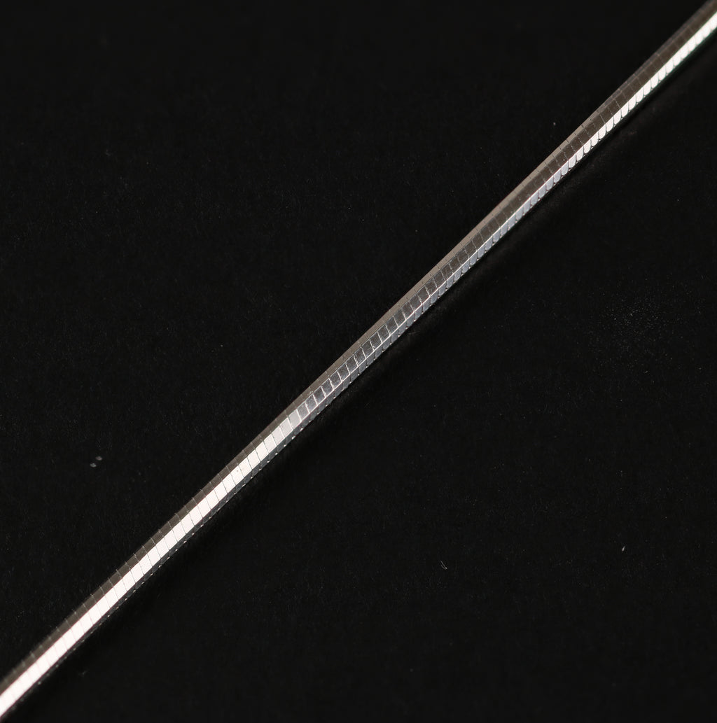 Flat Snake Chain – 1.05mm Italian 925 Sterling Silver (45 cm)