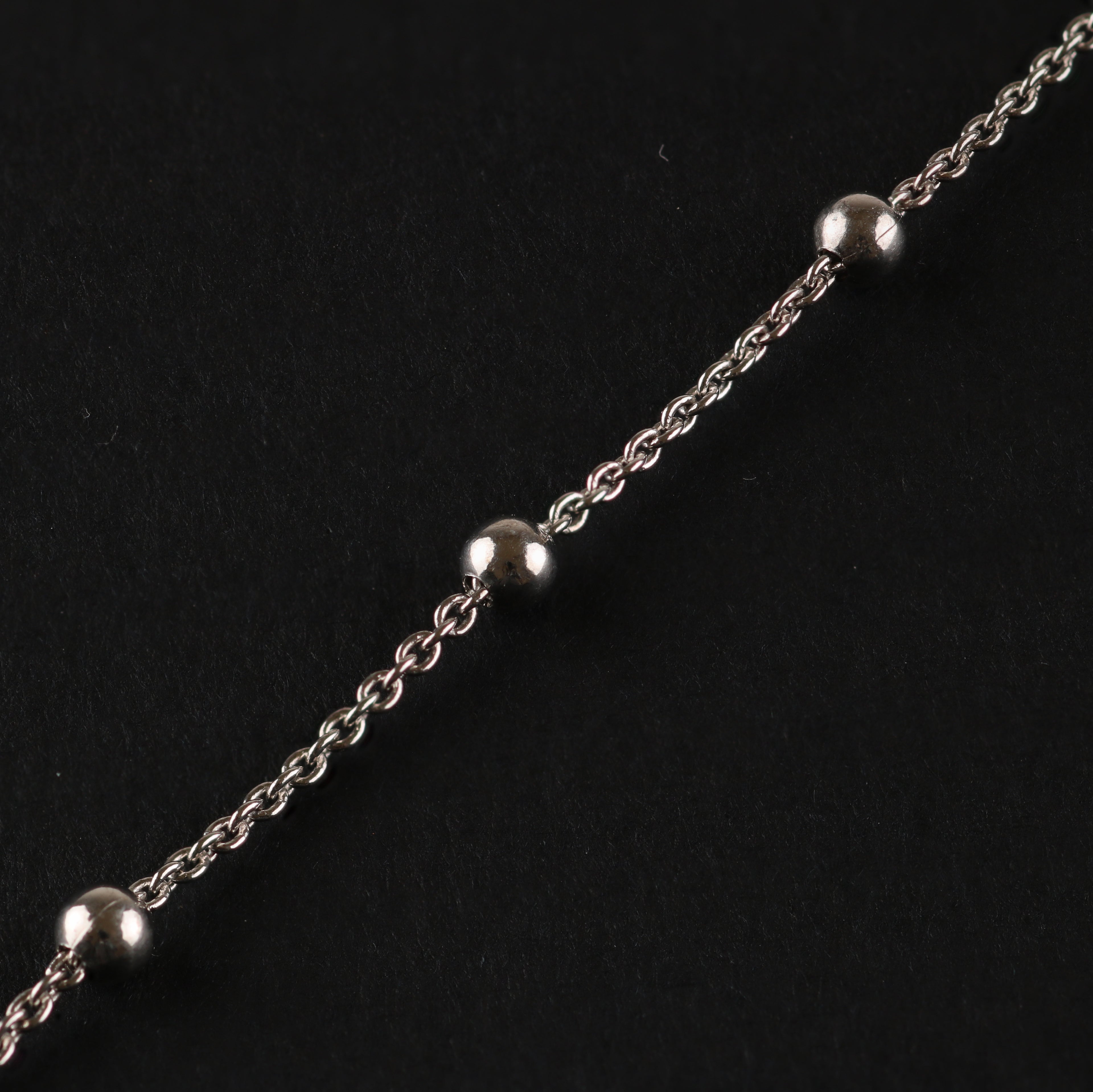 Sphere Accent Necklace – 2.55mm Italian 925 Sterling Silver (42 cm)