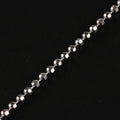 Faceted Ball Chain – 2mm Italian 925 Sterling Silver (42 cm)