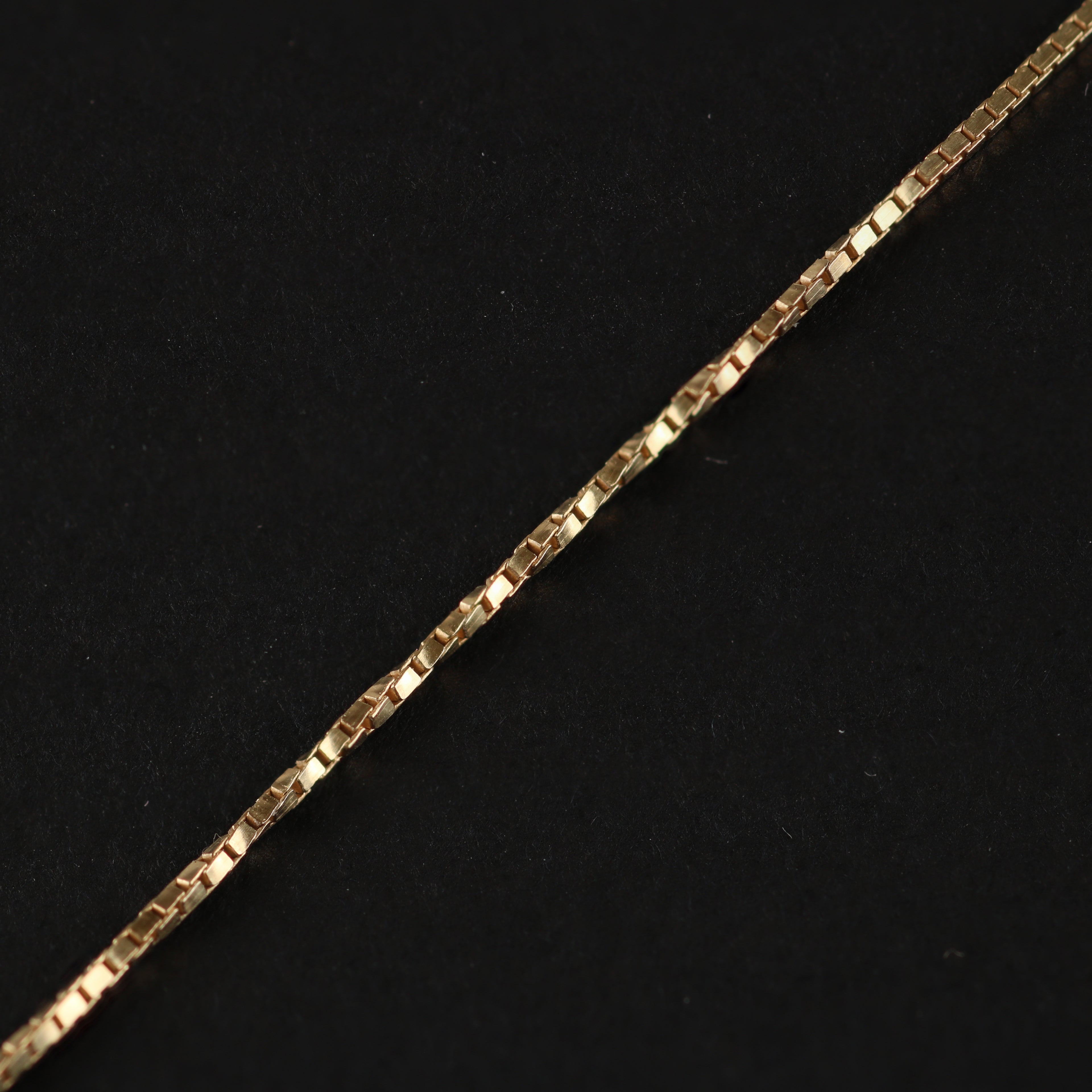 Twisted Box Chain – 0.75mm Gold-Plated Sterling Silver (40cm)