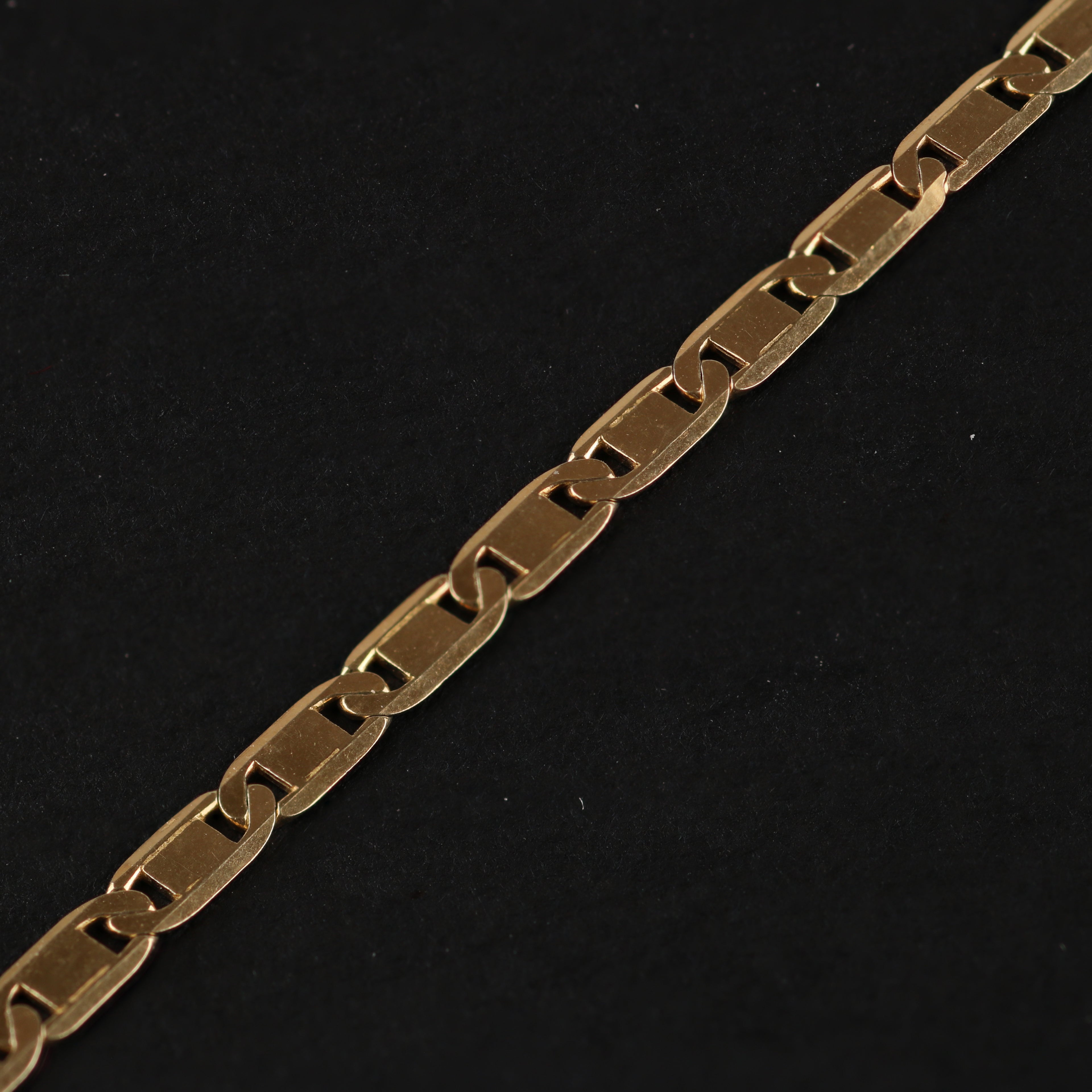 Rectangular Link Chain – 2.5mm Gold-Plated 925 Sterling Silver (45cm)