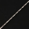 Faceted Bar Link Chain – 1.2mm Italian 925 Sterling Silver (40cm)