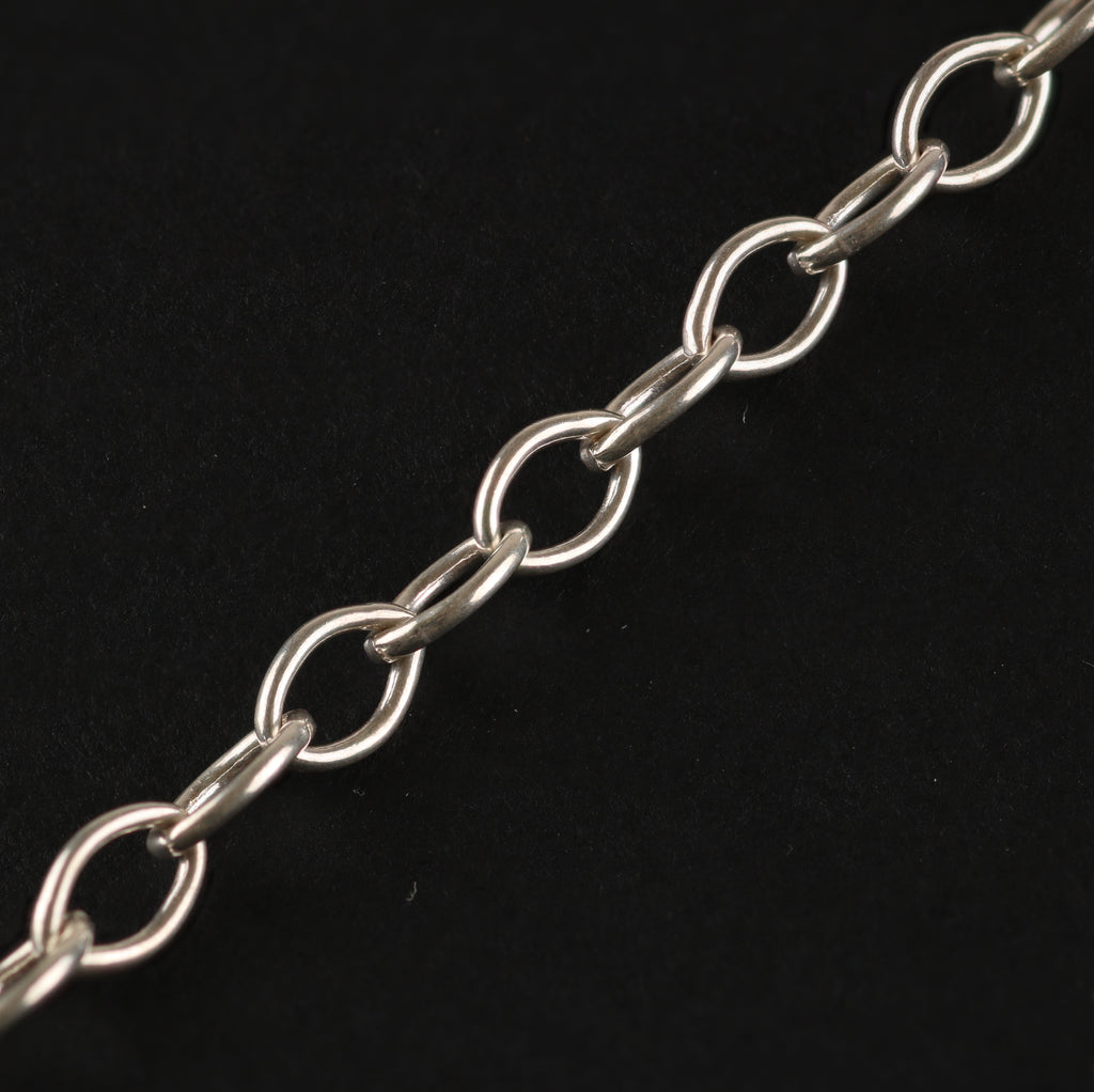 Bold Oval Link Chain – 3.8mm Italian 925 Sterling Silver (50 cm)
