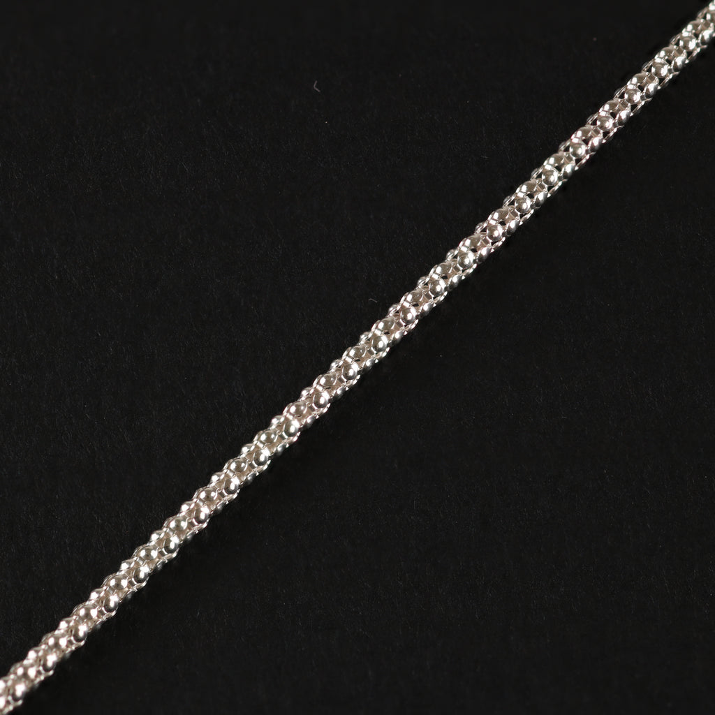 Rope Chain – 1.3mm Diamond-Cut Italian 925 Sterling Silver Chain (42 cm)