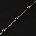 Sphere Accent Bracelet – 1mm Italian 925 Sterling Silver (18 cm)
