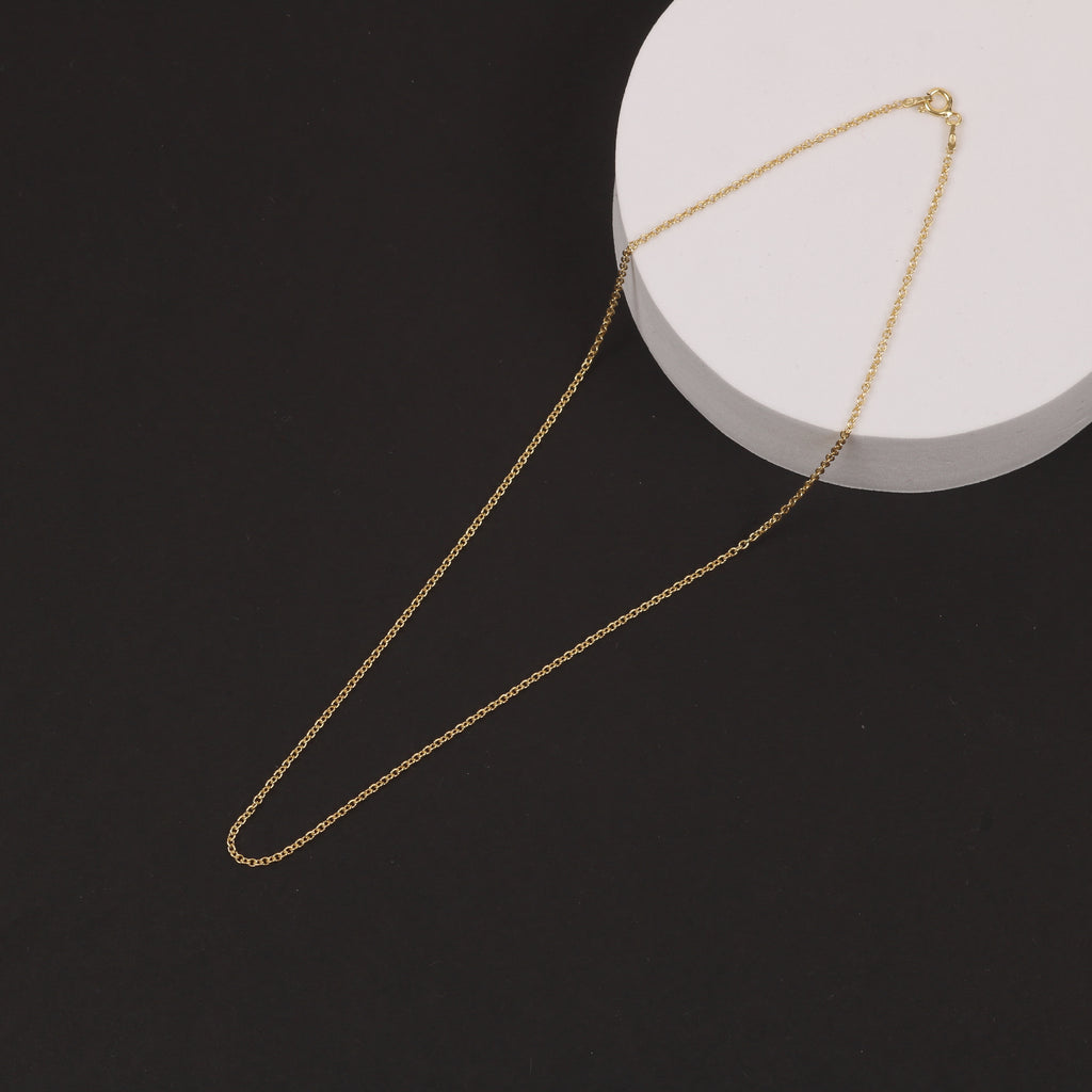 Classic Cable Chain – 1.6mm Gold-Plated Sterling Silver (41cm)