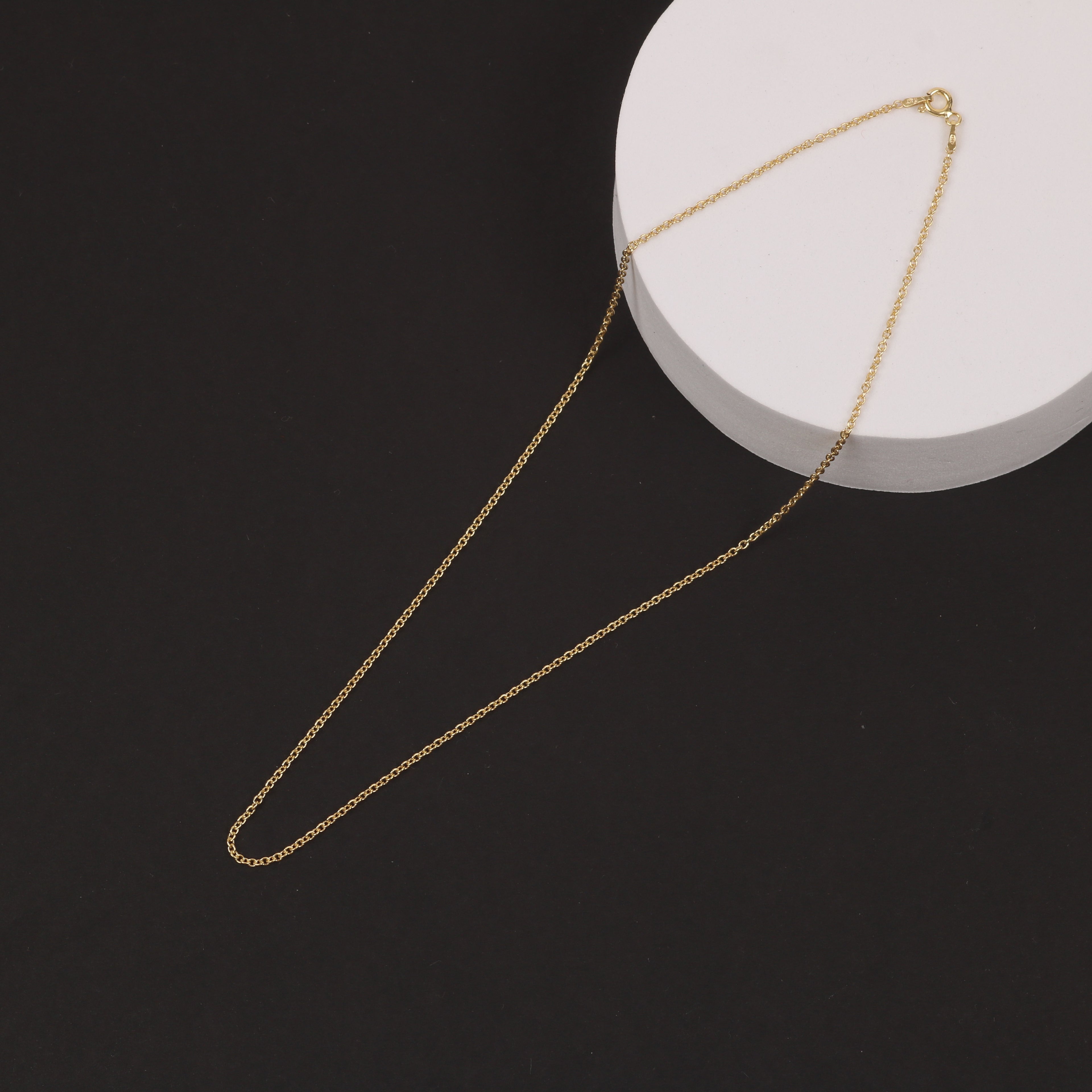 Classic Cable Chain – 1.6mm Gold-Plated Sterling Silver (41cm)