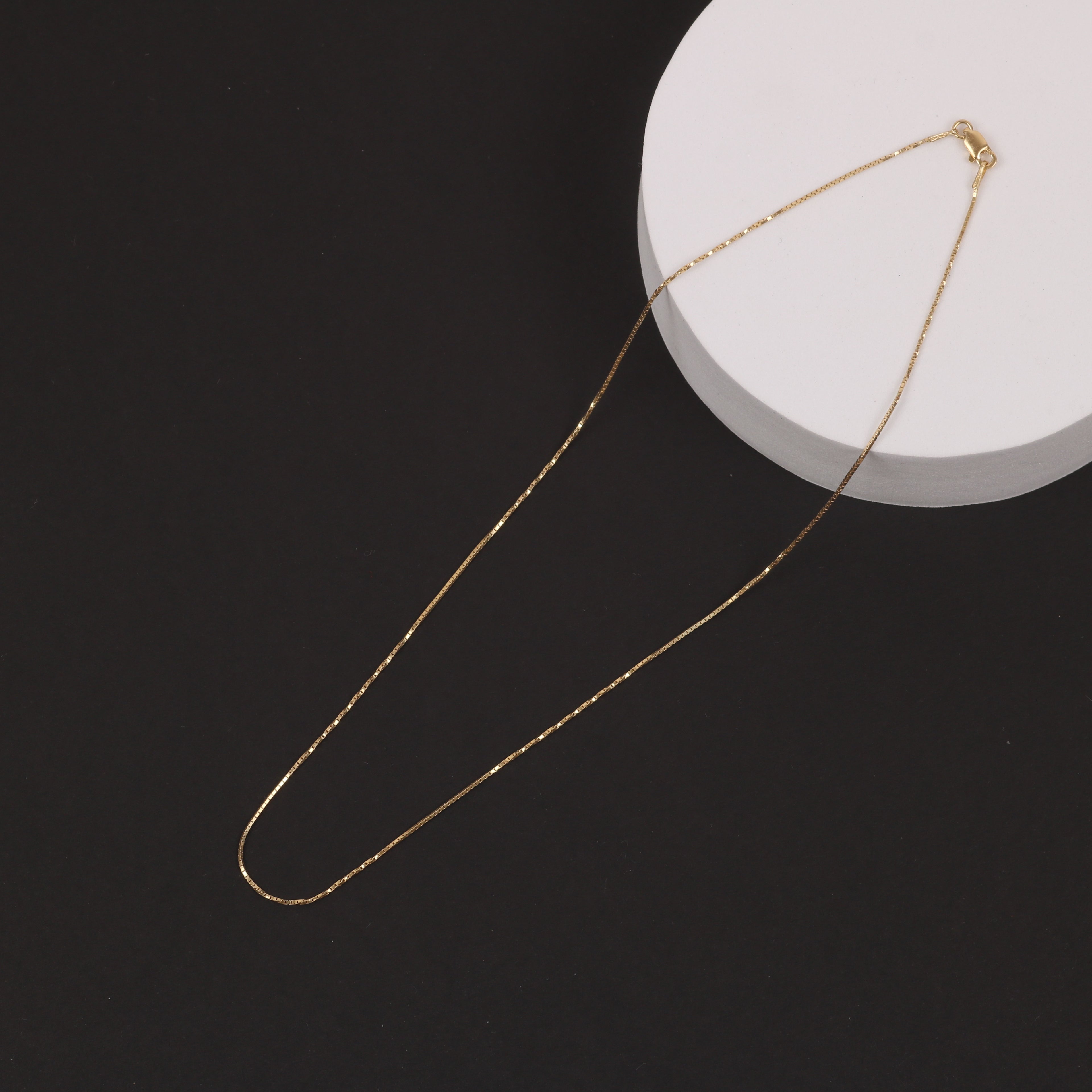 Twisted Box Chain – 0.75mm Gold-Plated Sterling Silver (40cm)