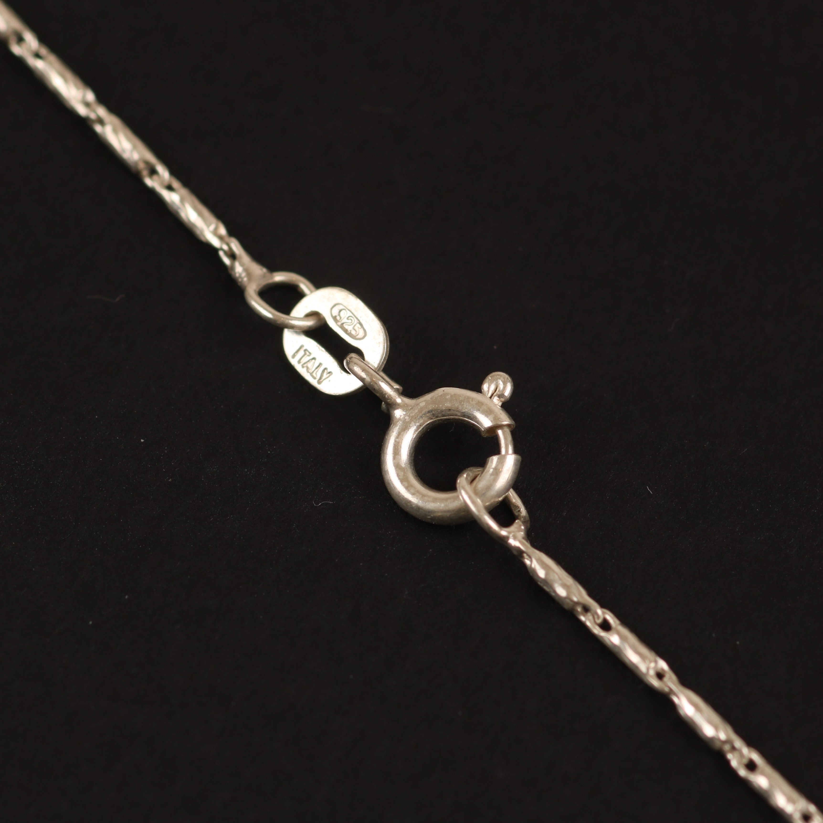 Faceted Bar Link Chain – 1.2mm Italian 925 Sterling Silver (40cm)