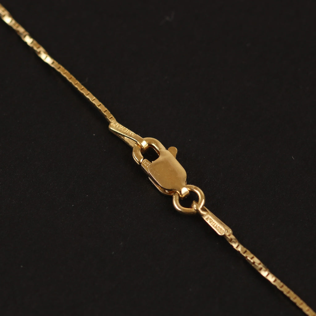 Twisted Box Chain – 0.75mm Gold-Plated Sterling Silver (40cm)