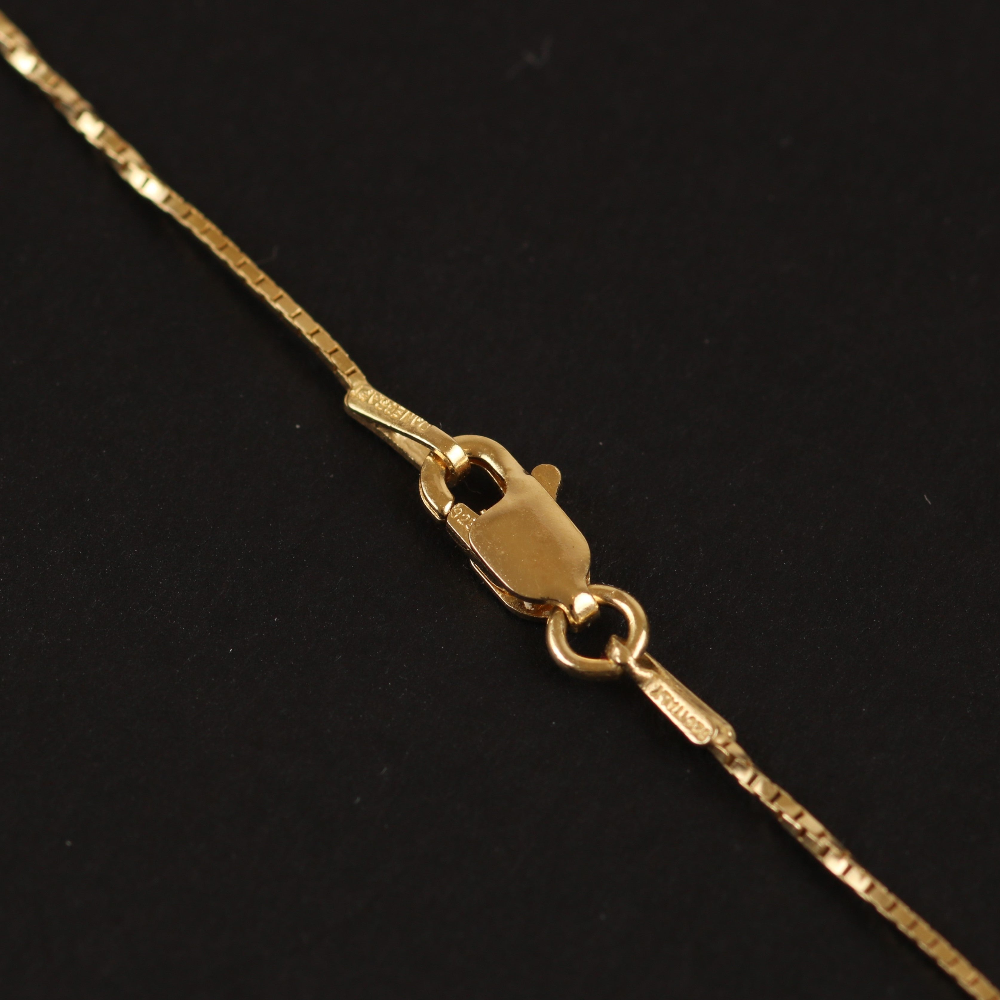 Twisted Box Chain – 0.75mm Gold-Plated Sterling Silver (40cm)
