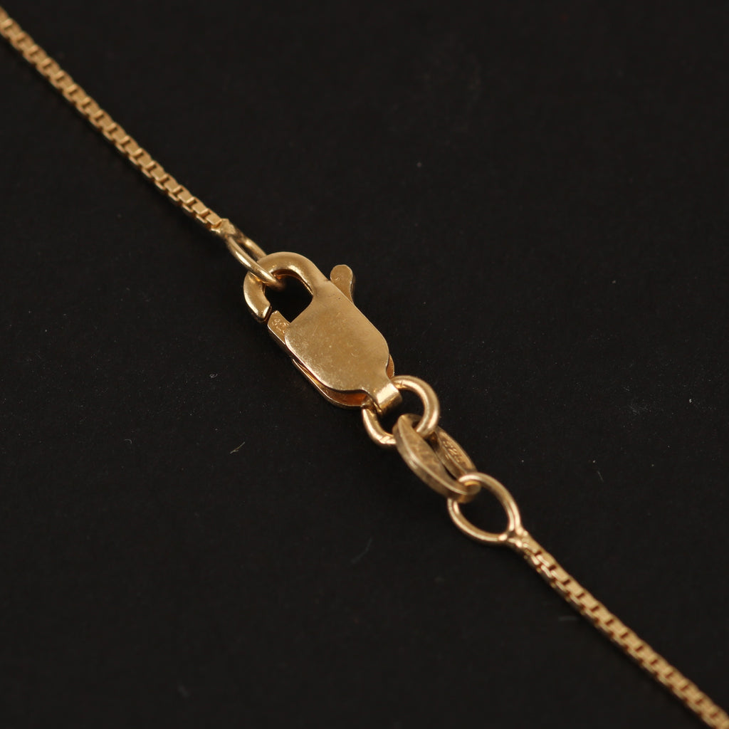 Structured Box Chain – 0.80mm Gold-Plated Sterling Silver (45cm)