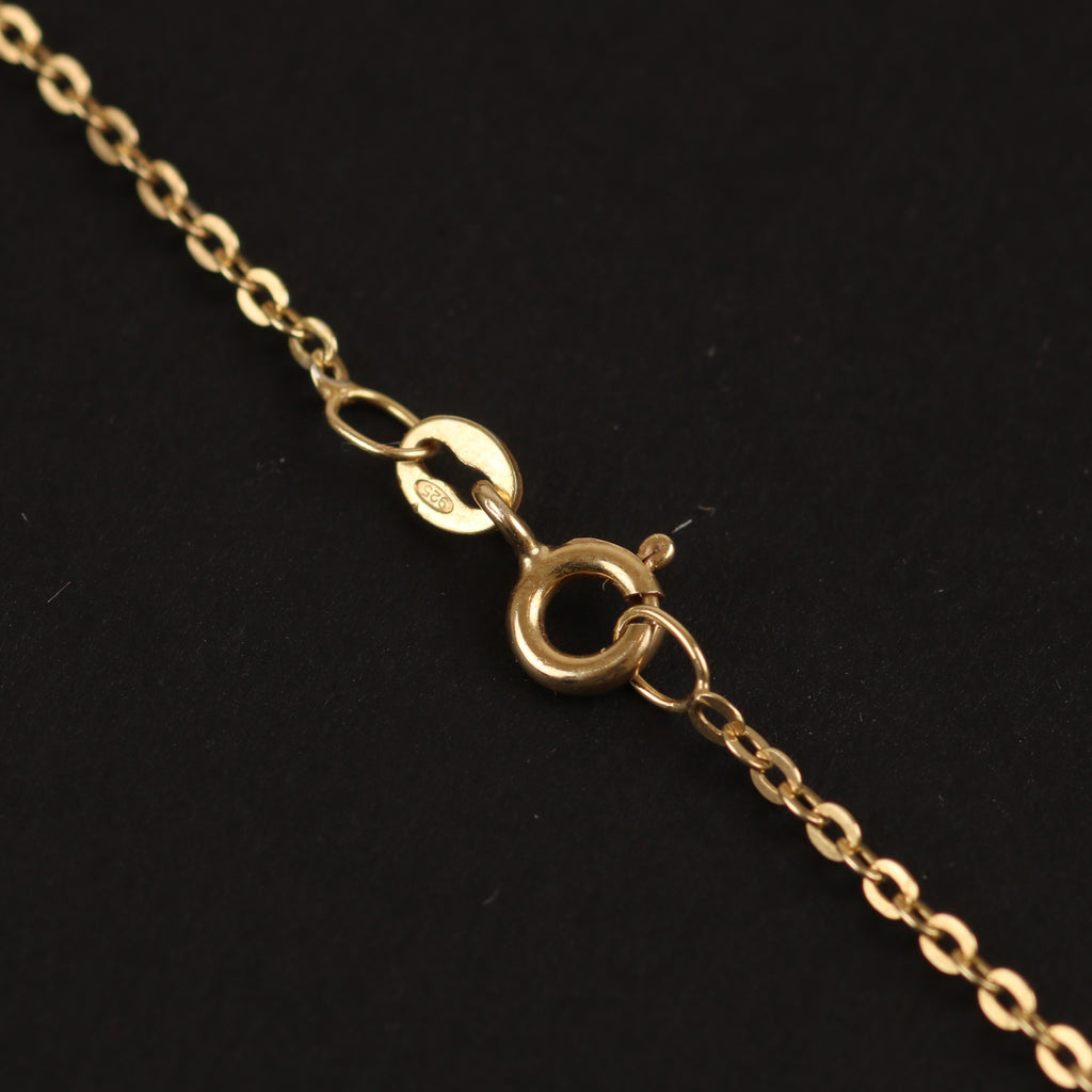 Flat Cable Chain – 1.6mm Gold-Plated Sterling Silver (45cm)