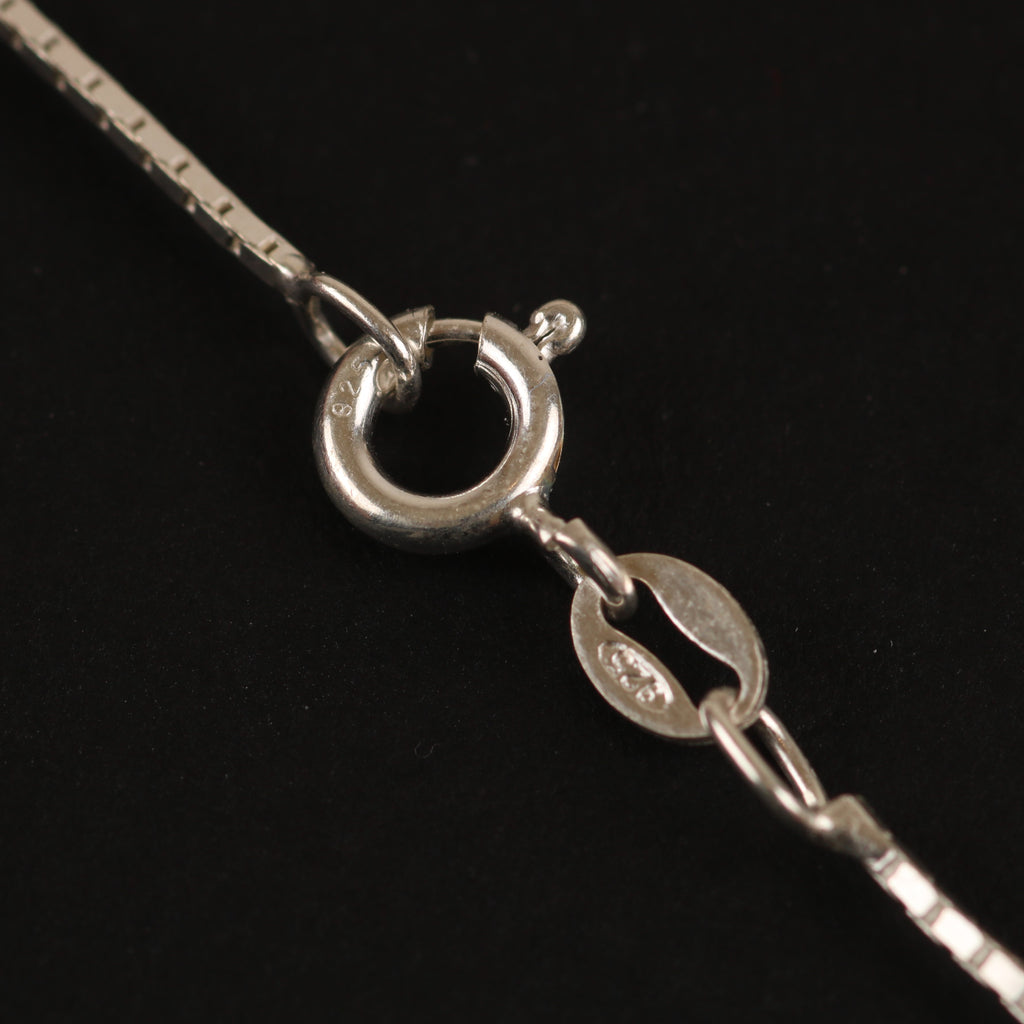 Box Chain – 0.9mm Italian 925 Sterling Silver (50 cm)