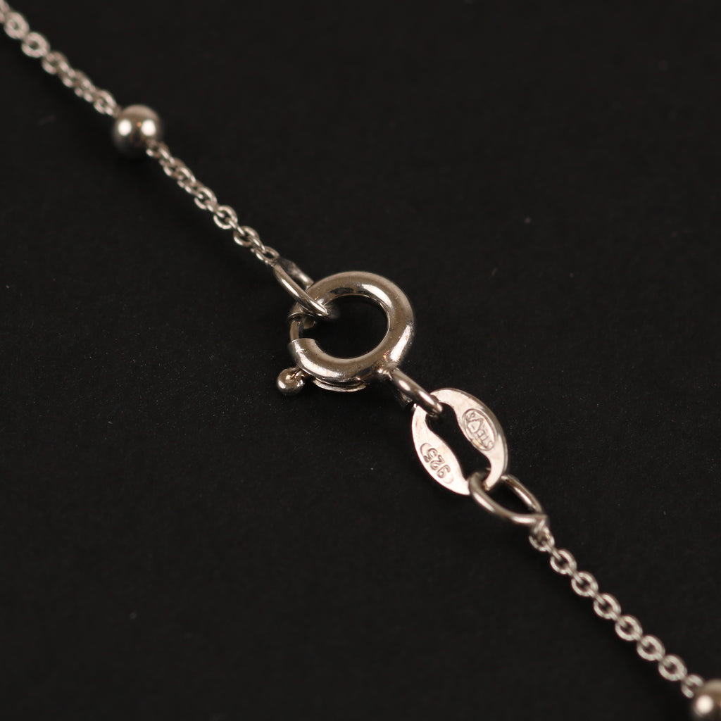 Sphere Accent Necklace – 2.55mm Italian 925 Sterling Silver (42 cm)