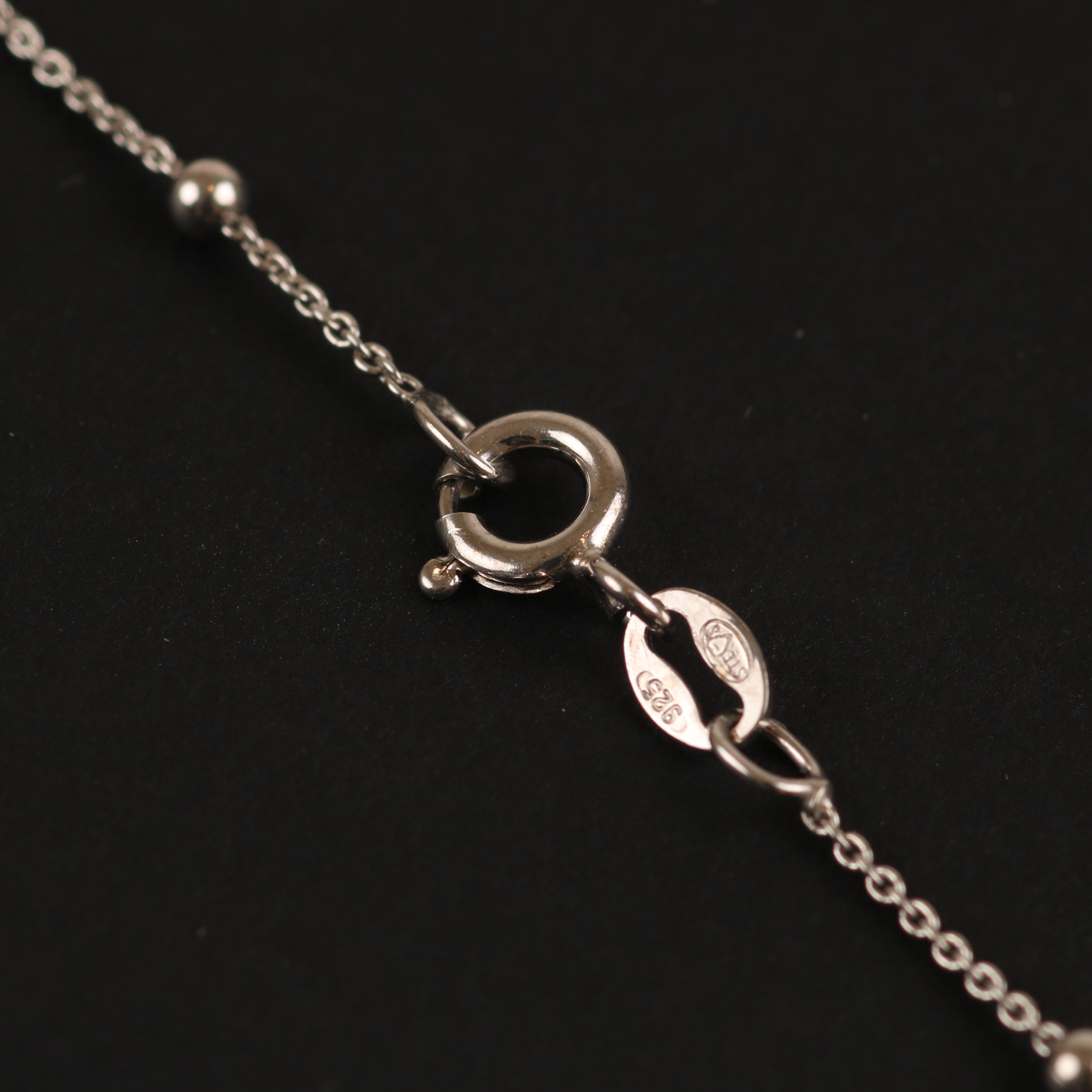 Sphere Accent Necklace – 2.55mm Italian 925 Sterling Silver (42 cm)