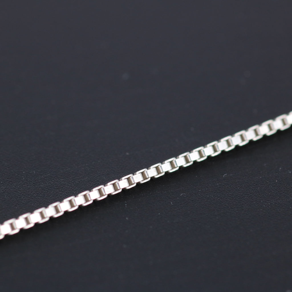 Solid Sterling Silver Box Chain Necklace – Sleek Minimalist Chain for Men & Women