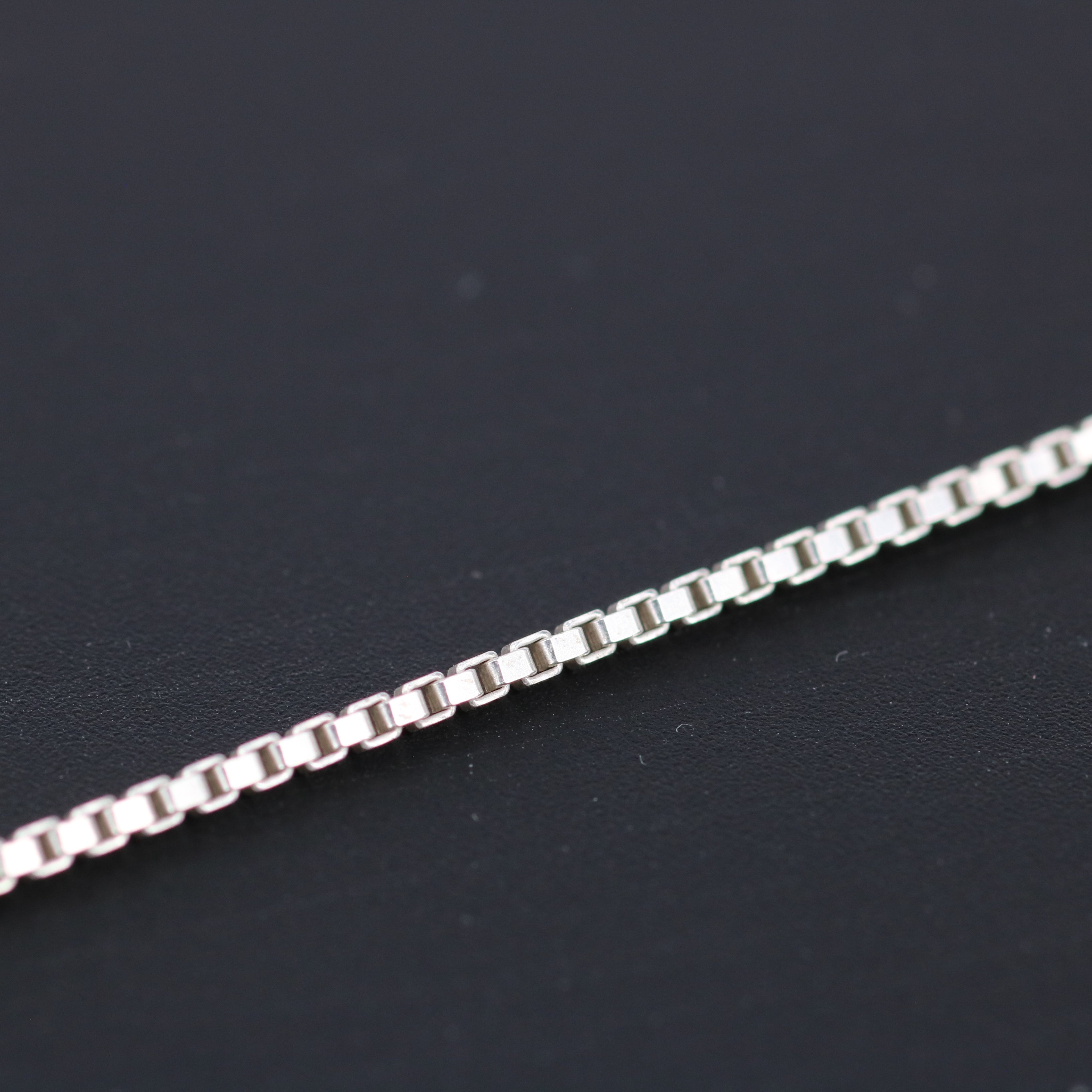 Solid Sterling Silver Box Chain Necklace – Sleek Minimalist Chain for Men & Women