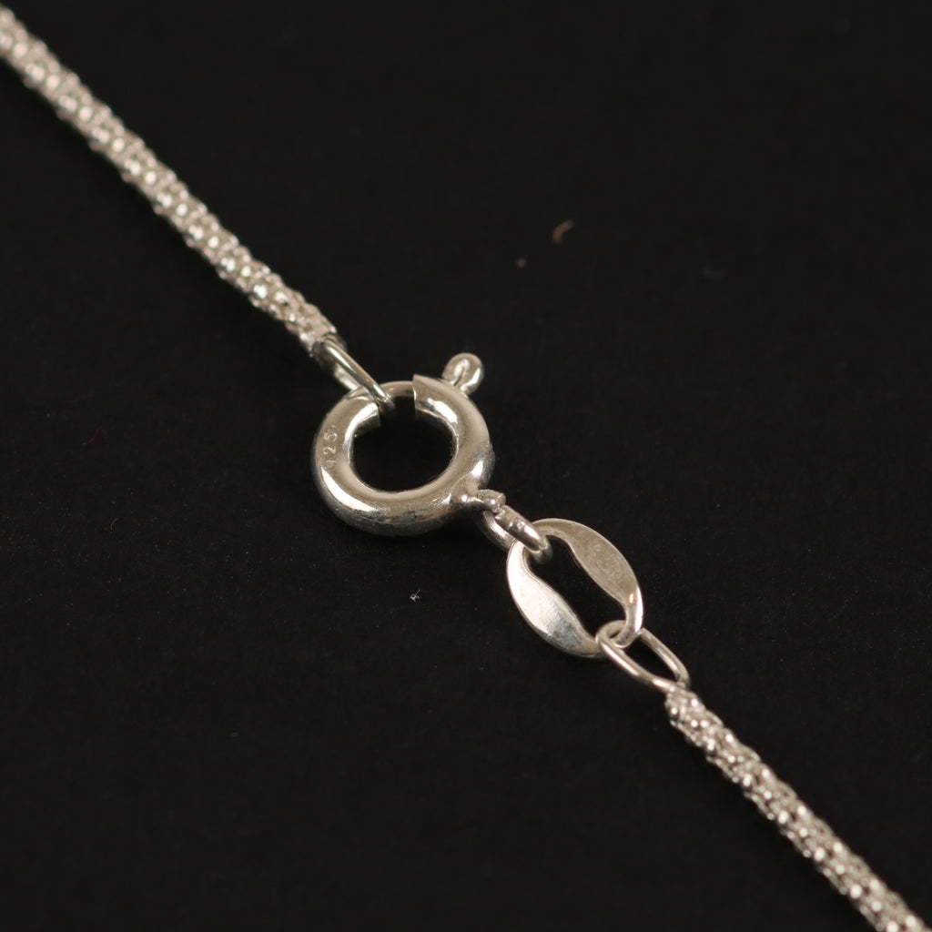 Rope Chain – 1.3mm Diamond-Cut Italian 925 Sterling Silver Chain (42 cm)