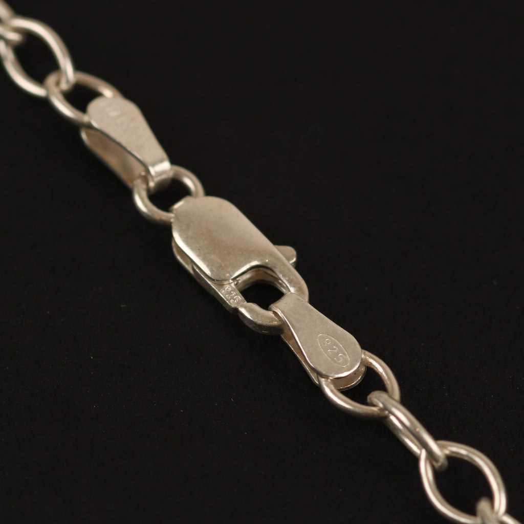 Bold Oval Link Chain – 3.8mm Italian 925 Sterling Silver (50 cm)