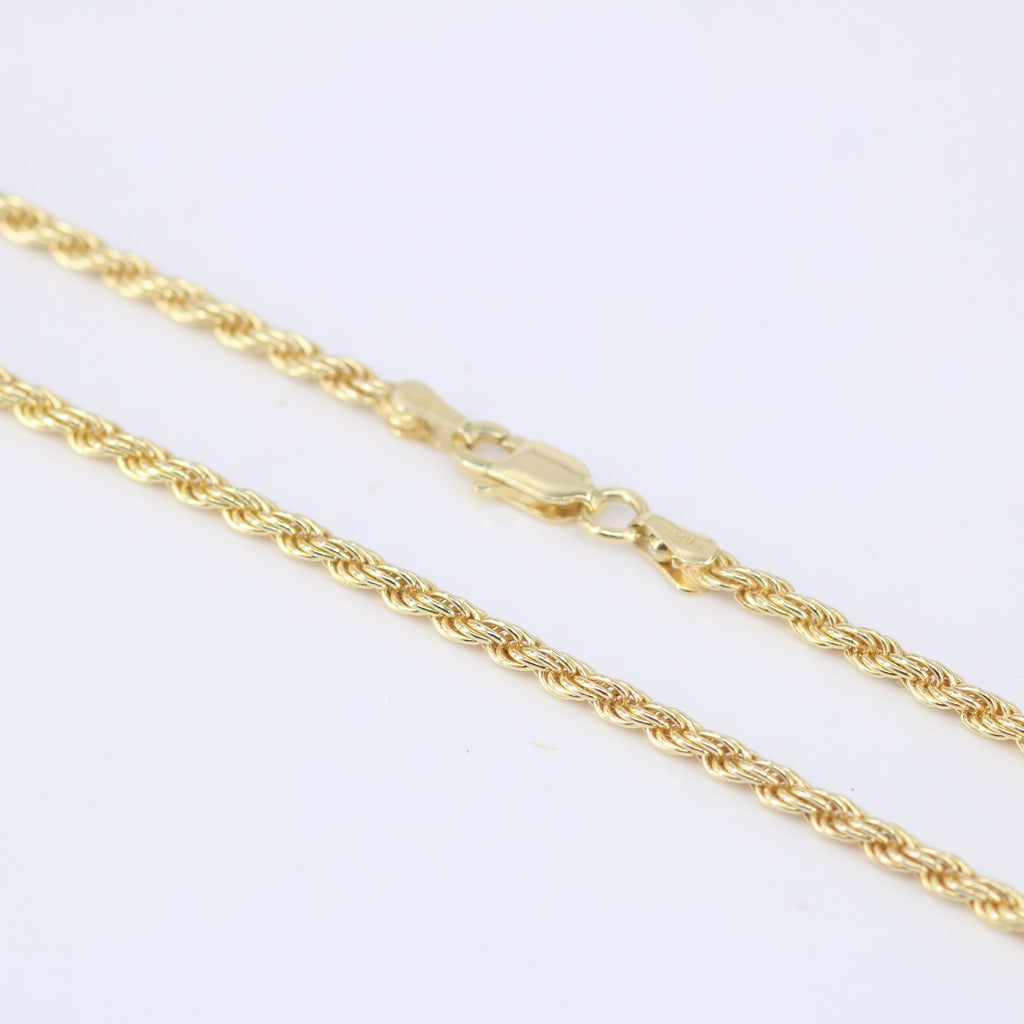 Solid Silver Rope Chain Necklace – Everyday Statement Chain for Men & Women