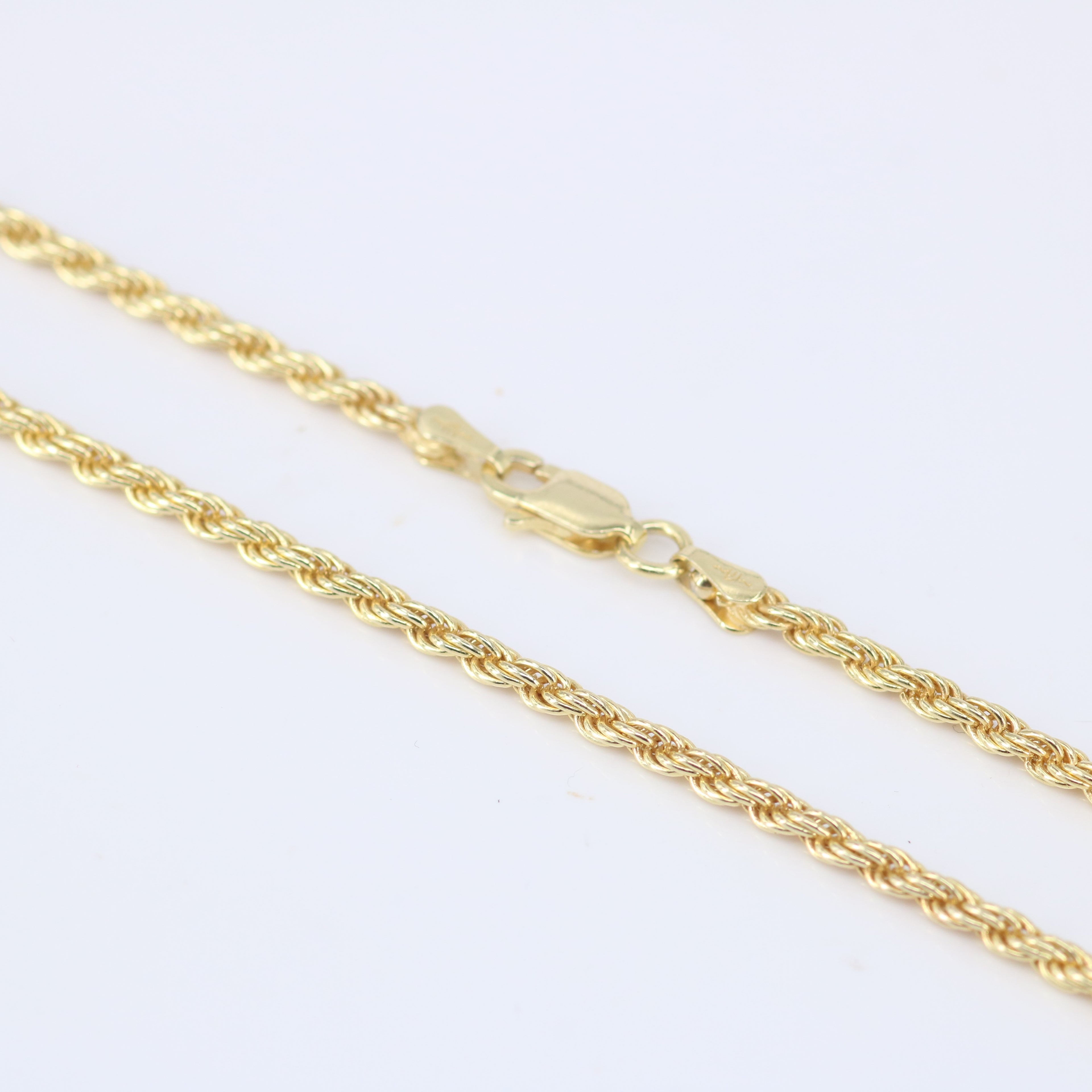 Solid Silver Rope Chain Necklace – Everyday Statement Chain for Men & Women